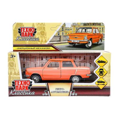купить Машинка металлическая инерционная Технопарк ретро-модель 12 см, оранжевая