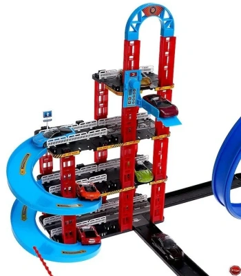купить Автотрек-парковка АВТОГРАД - Крутая петля (с запуском, 2 в 1, с 10 машинами), 7621756