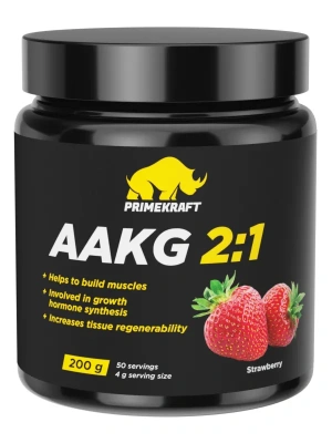 купить Аминокислота Prime Kraft AAKG 2:1, strawberry (клубника) 200 г
