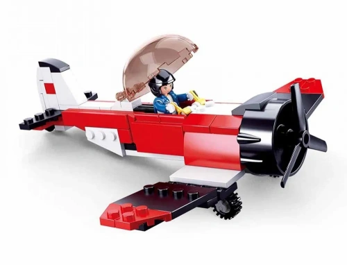 купить Конструктор самолет c винтом, Sluban с фигуркой, серия Авиация M38-B0667E