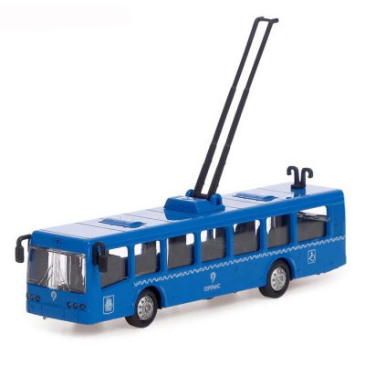 купить Технопарк, Машина металлическая - МЕТРОПОЛИТЕН ТРОЛЛЕЙБУС (16,5 см, инерц., синий,) SB-16-65-WB(20-1)