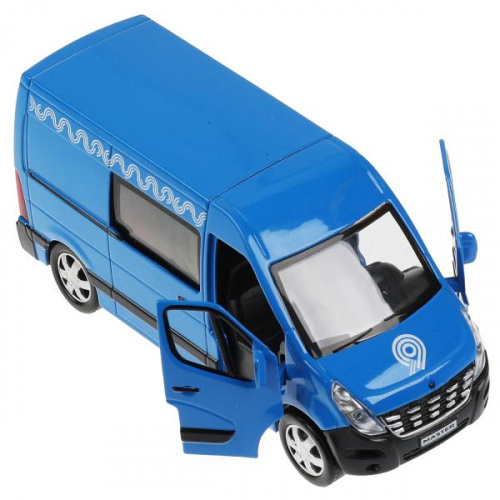 купить Технопарк, Модель мет RENAULT Master МИКРОАВТОБУС (14 см, синий), MASTER-14MOS-BU