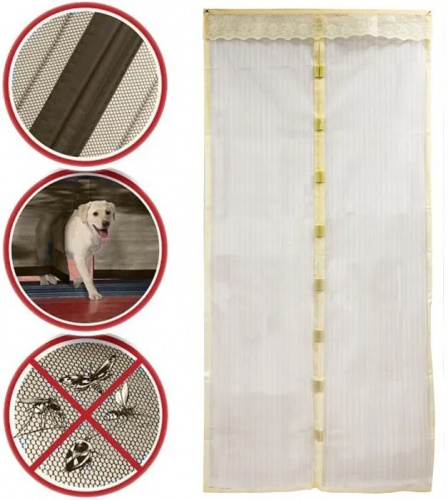 купить Сетка антимоскитная на магнитах Капутомоскито 100*210см бежевая 311254 Рыжий Кот 