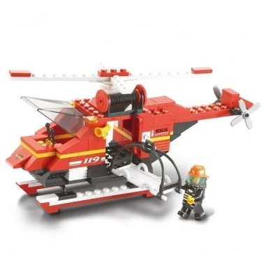 купить Конструктор Спасательный вертолет, Sluban серия Пожарные спасатели, M38-B0218
