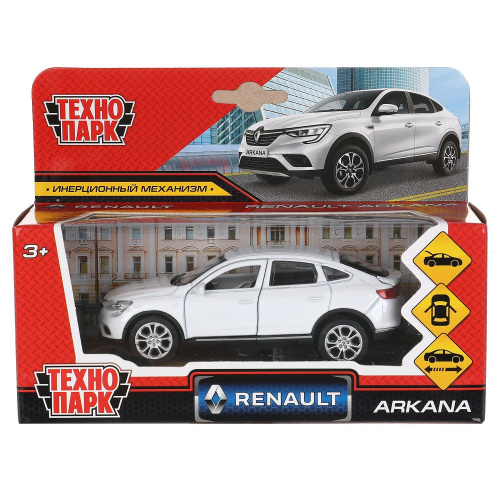 купить Технопарк, Машина металлическая - Renault arkana (12 см, инерц, белый), ARKANA-12-WH