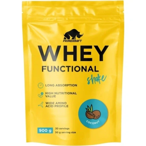 купить Коктейль протеиновый Prime Kraft Whey Functional Shake «Кокос», 900 г