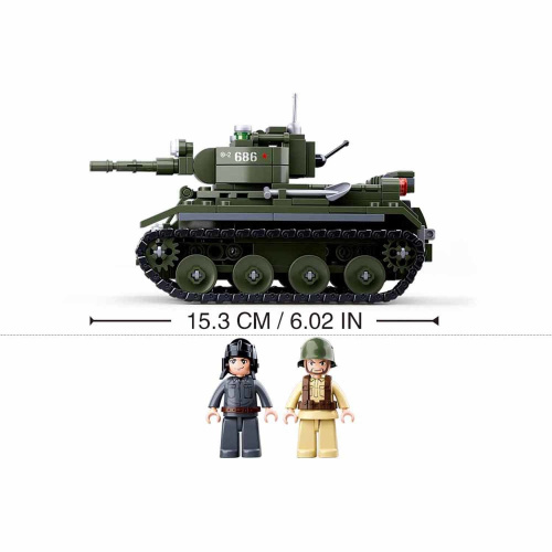 купить Sluban, Конструктор - Танк с фигурками и аксесс., 347 дет., M38-B0686 (16)