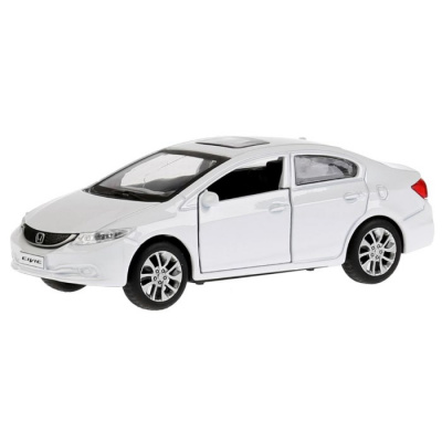 купить Технопарк, Модель металлическая "HONDA CIVIC" (12 см, двери, инерция, белая), CIVIC-WT