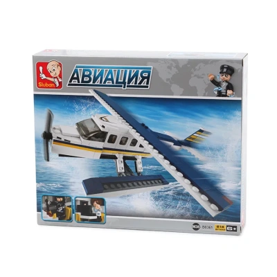 купить Sluban, Конструктор - Водный самолет с фигурками, 214 дет. , M38-B0361