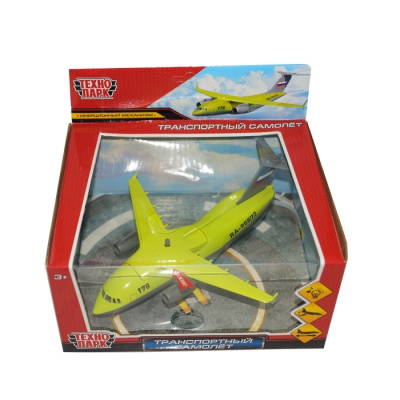 купить Технопарк, Модель металлическая - САМОЛЕТ ТРАНСПОРТНЫЙ( 20 см, свет-звук), PLANE-20SL-GN