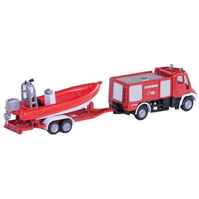 купить SIKU Машина Пожарная Mercedes с катером (1.87) 1636