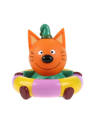 купить Капитошка, Игрушка пластизоль для ванны Три Кота Kомпот на круге, LXMKOM-02TC