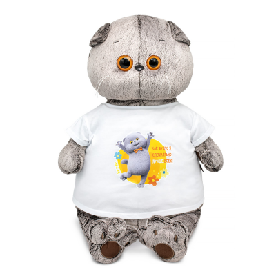 купить Мягкая игрушка Budi Basa Кот Басик в футболке с принтом "Мультсериал" Ks60-02