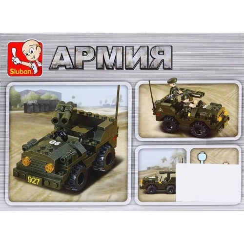 купить Внедорожник с ракетной установкой (102 дет ) Конструктор Sluban M38-B5800, серия Армия