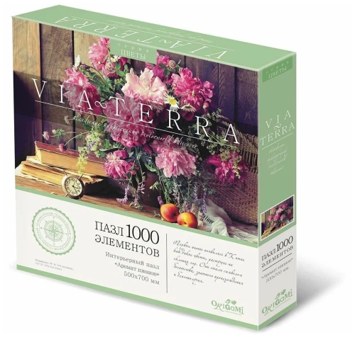купить Пазл 1000 штук "Аромат пионов, Виа Терра"