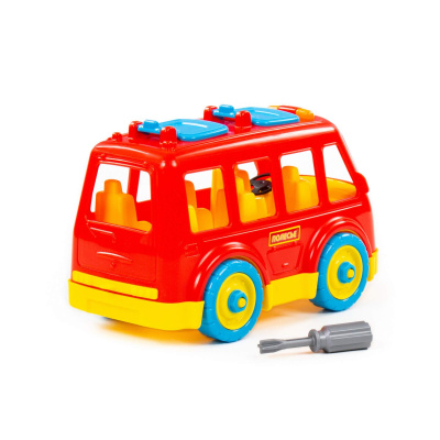 купить Полесье, Конструктор-транспорт "Автобус" (26 элементов) (в сеточке), 71248