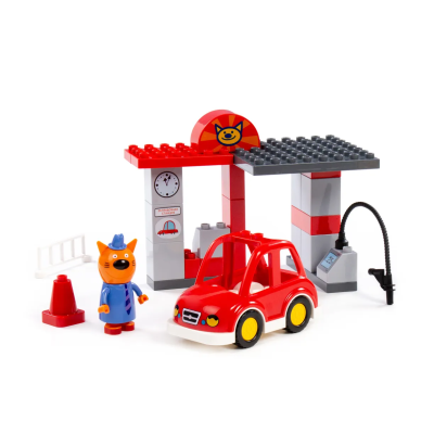 купить Конструктор Полесье "Макси" - "Три кота. Папа на заправочной станции", 28 эл.