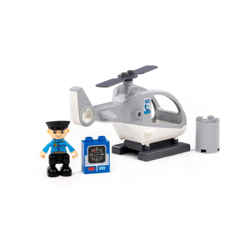 купить Конструктор Макси, Полесье - "Вертолёт полиции", 8 элементов, 10838