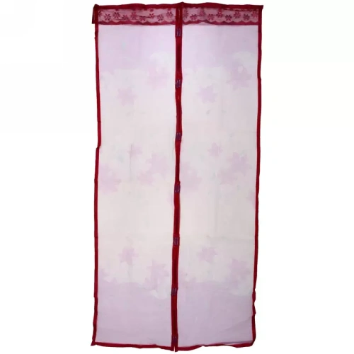 купить Сетка антимоcкитная 1-2.sale на магнитах 100*210см бордо с розами  (кноп. 10шт) (на двери)