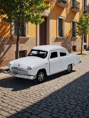 купить Машинка металлическая инерционная Технопарк ретро-модель 12 см, белая