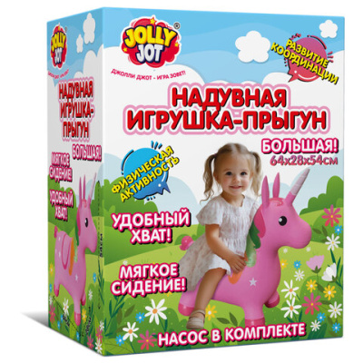 купить Попрыгун надувной "Единорог", JOLLY JOT (ДЖОЛЛИ ДЖОТ), ПВХ, насос, 64х28х54 см