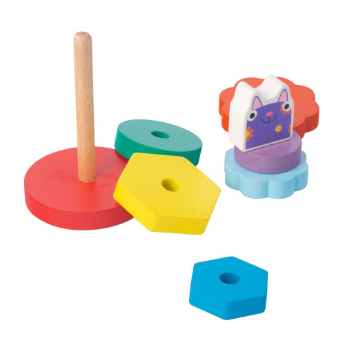 купить Деревяшки, Пирамидка деревянная "Кошечка Мяу", 21WPR02C