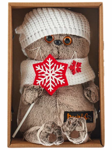 купить Budi Basa, Игрушка мягконабивная Кот Басик в зимнем комплекте 19 см