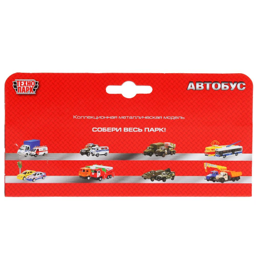 купить Игрушка "Автобус с резинкой" металлическая 12 см Технопарк купить Игрушка "Автобус с резинкой" металлическая 12 см Технопарк