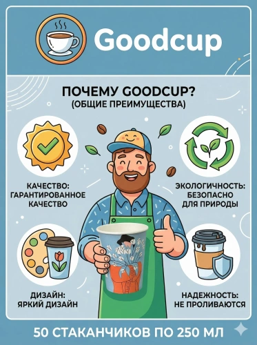 купить Бумажный стакан "Весна" синий, 250мл, 50шт