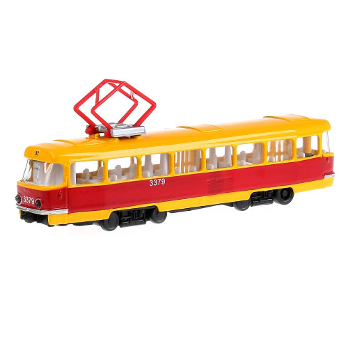 купить Технопарк, Металлическая модель "Трамвай" (инерционная, свет-звук), CT12-463-2