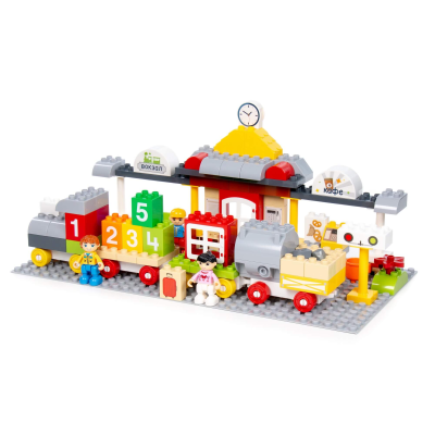 купить Конструктор Полесье  "Макси" - "Железнодорожный вокзал" (121 элемент) 94746