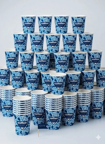 купить Бумажный стакан "Кофе Поинт" синий, 250мл. 50шт