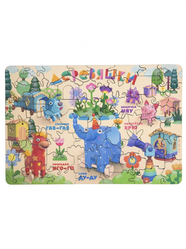 купить Деревяшки, Пазл фигурный деревянный 30x20 см, 21WPZ06