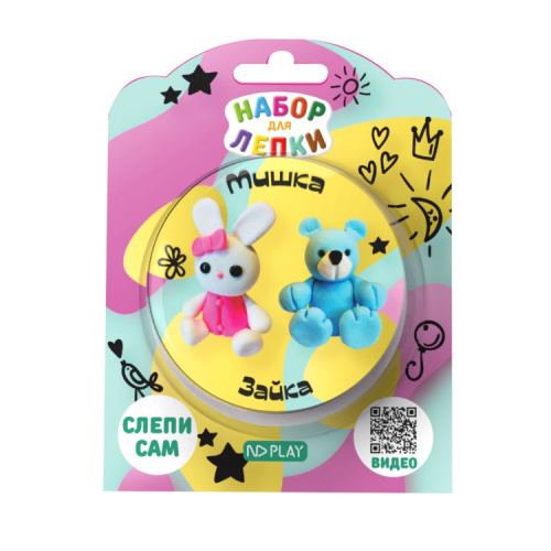 купить Набор для лепки "Мишка и Зайка", 297973