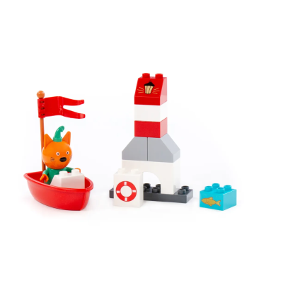 купить Конструктор Полесье "Макси" - "Три кота. Компот и лодка", 14 эл.