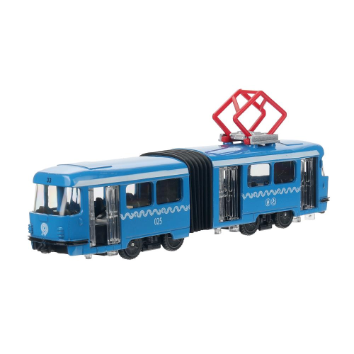 купить Модель Технопарк металл трамвай с гармошкой, 19 см