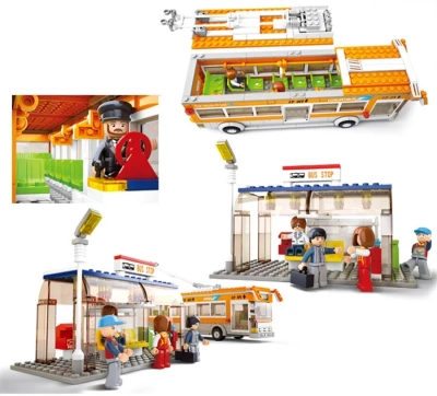 купить Конструктор Sluban серия Город, Городской троллейбус 465 деталей