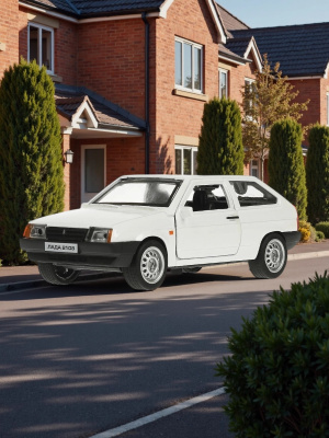 купить Машинка металлическая инерционная Технопарк LADA-2108 "СПУТНИК" 12 см, белая