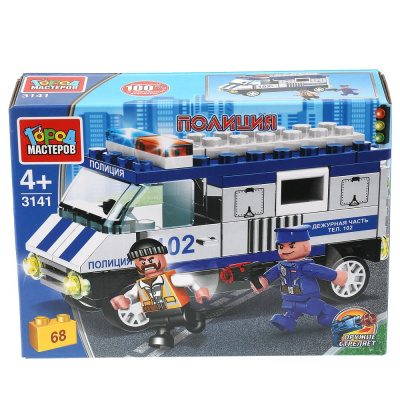 купить Город мастеров, Конструктор Побег из полицейской машины (68 деталей), 3141-CY