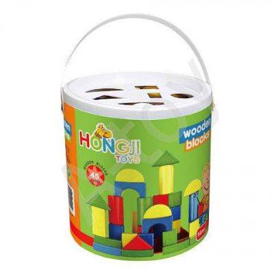 купить Конструктор в ведре-сортере, 45 деталей (дерево)