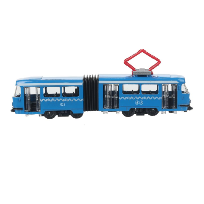 купить Модель Технопарк металл трамвай с гармошкой, 19 см