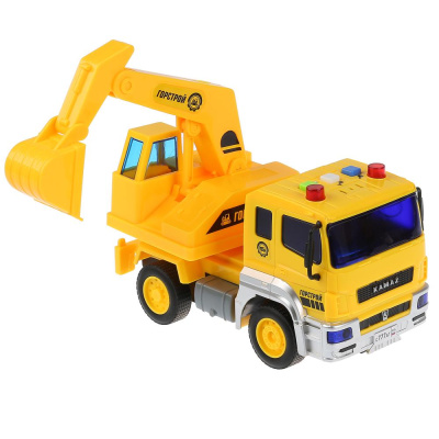 купить Технопарк, машина свет+звук Камаз экскаватор 17см, KAM-17PL-DIG