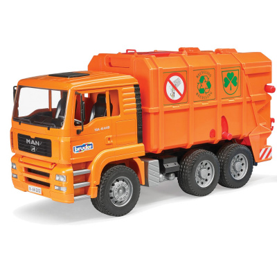 купить Bruder, Мусоровоз Bruder MAN TGA (цвет оранжевый), 02-760 