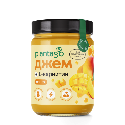 купить Джем Plantago низкокалорийный с L-карнитином «Манго», 240 г