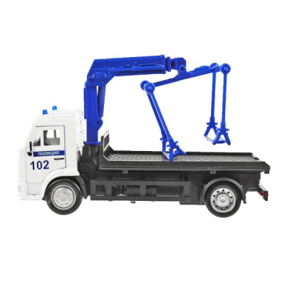 купить Технопарк, Машина металлическая Камаз Эвакуатор-полиция 14 см, KAMTOW-15POL-WH