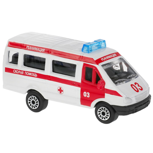 купить Машинка металлическая инерционная Технопарк, KAMAZ эвакуатор, 12см + скорая 7,5 см 