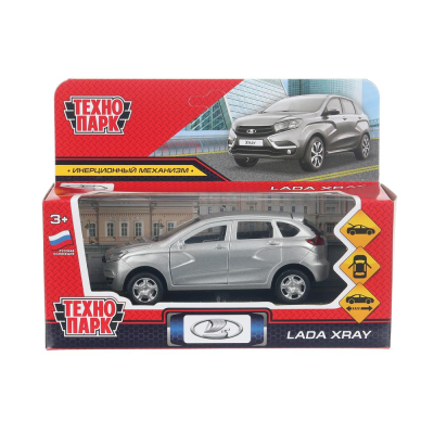 купить Машинка металлическая инерционная Технопарк  LADA XRAY серебристая,  12 см