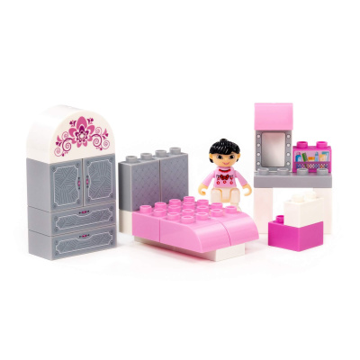 купить Конструктор Макси, Полесье, "Комната девочки" 22 элемента