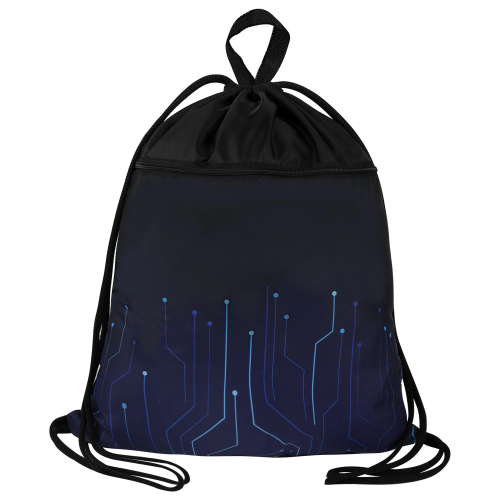 купить Мешок для обуви Brauberg Большой, с ручкой, карман на молнии, сетка для вентиляции, 49х41 см, "Elect