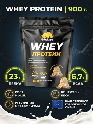 купить Протеин сывороточный «Вэй» (Whey) Primekraft со вкусом «Банановое мороженое», дойпак 900 г